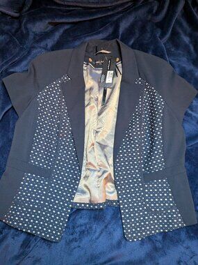 Marks & Spencer Autograph Navy Mix Blazer Size 18